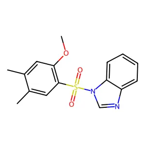 1-((2-methoxy-4,5-dimethylphenyl)sulfonyl)-1H-benzo[d]imidazole structure
