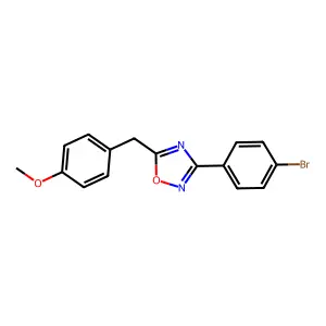 3-(4-Bromophenyl)-5-(4-methoxybenzyl)-1,2,4-oxadiazole structure