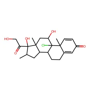 9-Chloro-11,17,21-trihydroxy-16-methylpregna-1,4-diene-3,20-dione structure