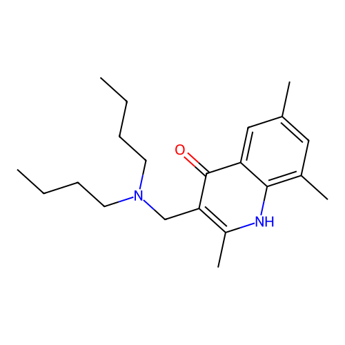 3-[(Dibutylamino)methyl]-2,6,8-trimethylquinolin-4-ol structure