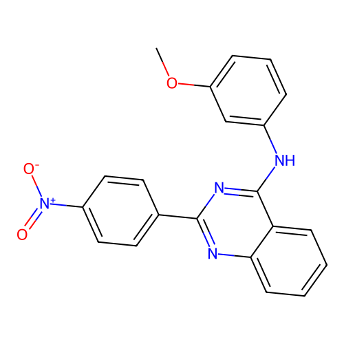 N-(3-methoxyphenyl)-2-(4-nitrophenyl)quinazolin-4-amine structure