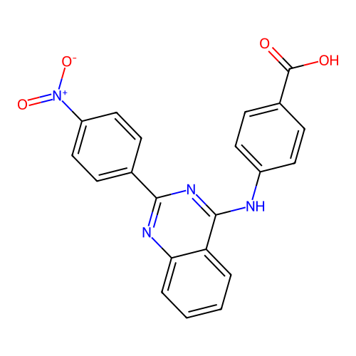 4-{[2-(4-Nitrophenyl)quinazolin-4-yl]amino}benzoic acid structure