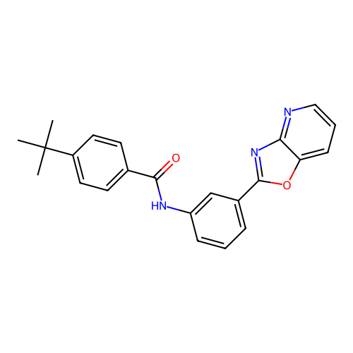 4-tert-butyl-N-[3-([1,3]oxazolo[4,5-b]pyridin-2-yl)phenyl]benzamide structure