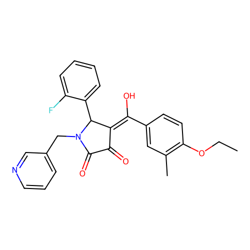4-(4-ethoxy-3-methylbenzoyl)-5-(2-fluorophenyl)-3-hydroxy-1-[(pyridin-3-yl)methyl]-2,5-dihydro-1H-pyrrol-2-one structure