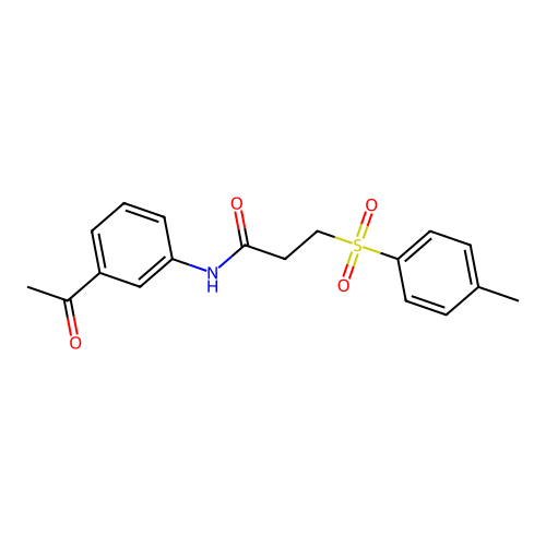 N-(3-acetylphenyl)-3-(4-methylbenzenesulfonyl)propanamide structure