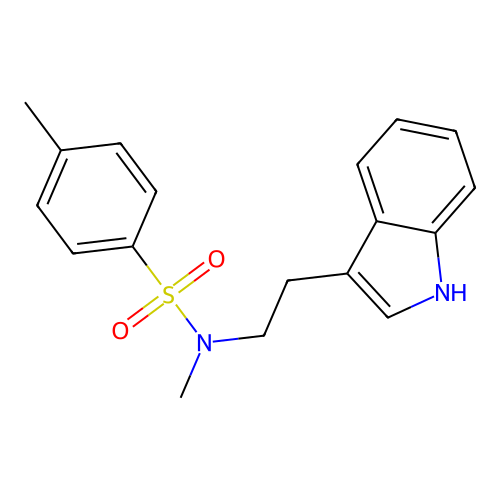 N-[2-(1H-indol-3-yl)ethyl]-N,4-dimethylbenzenesulfonamide structure