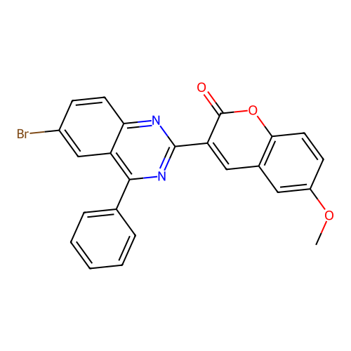 3-(6-bromo-4-phenylquinazolin-2-yl)-6-methoxy-2H-chromen-2-one structure