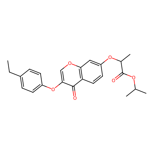 propan-2-yl 2-{[3-(4-ethylphenoxy)-4-oxo-4H-chromen-7-yl]oxy}propanoate structure