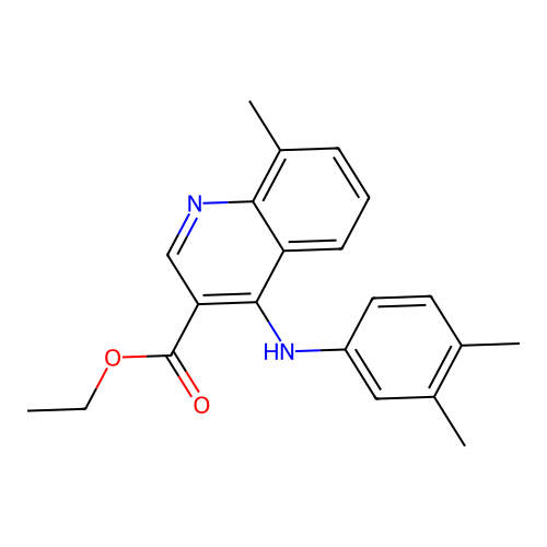Ethyl 4-[(3,4-dimethylphenyl)amino]-8-methylquinoline-3-carboxylate structure