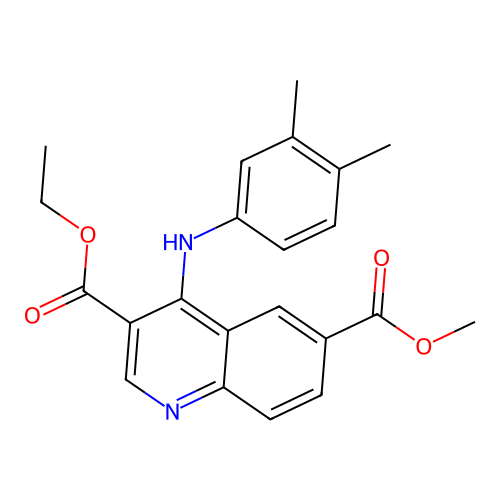 3-Ethyl 6-methyl 4-[(3,4-dimethylphenyl)amino]quinoline-3,6-dicarboxylate structure