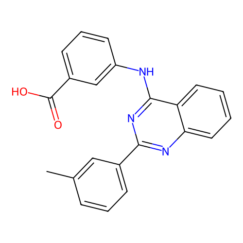3-{[2-(3-Methylphenyl)quinazolin-4-yl]amino}benzoic acid structure