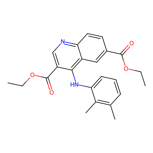 Diethyl 4-((2,3-dimethylphenyl)amino)quinoline-3,6-dicarboxylate structure