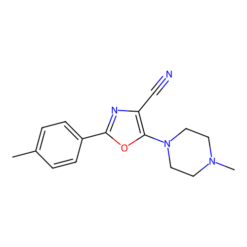 2-(4-Methylphenyl)-5-(4-methylpiperazin-1-yl)-1,3-oxazole-4-carbonitrile structure
