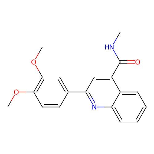 2-(3,4-dimethoxyphenyl)-N-methylquinoline-4-carboxamide structure