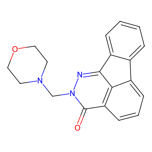 2-(morpholinomethyl)indeno[1,2,3-de]phthalazin-3(2H)-one structure