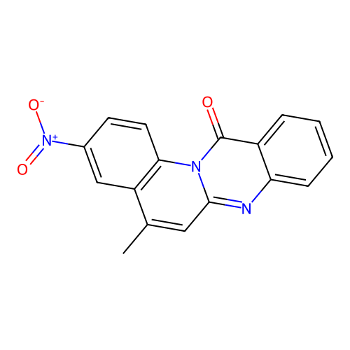 5-methyl-3-nitro-12H-quino[2,1-b]quinazolin-12-one structure