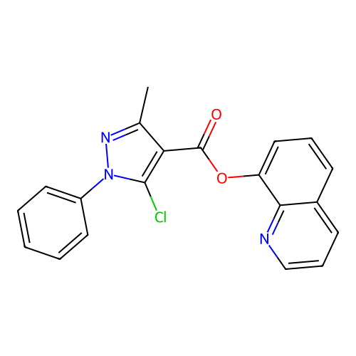 quinolin-8-yl 5-chloro-3-methyl-1-phenyl-1H-pyrazole-4-carboxylate structure