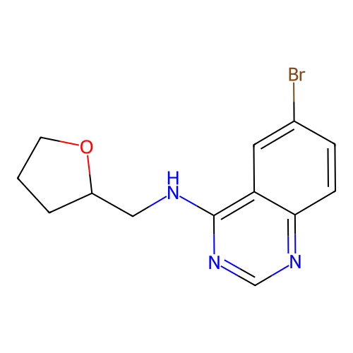 (6-Bromoquinazolin-4-yl)(oxolan-2-ylmethyl)amine structure