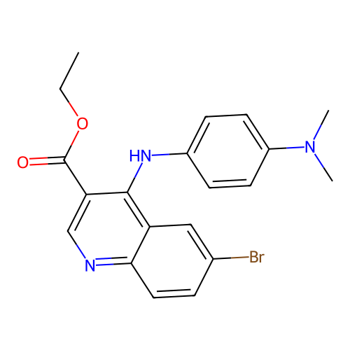 Ethyl 6-bromo-4-{[4-(dimethylamino)phenyl]amino}quinoline-3-carboxylate structure