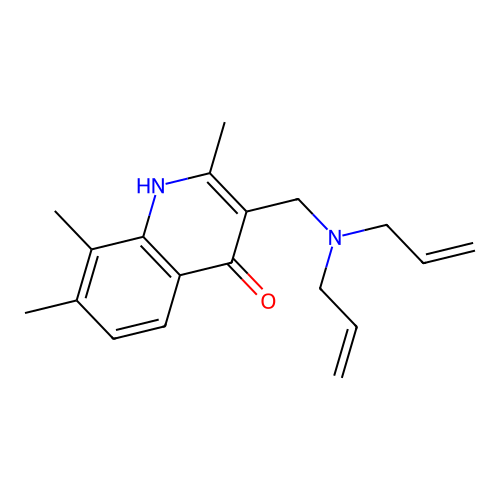 3-((Diallylamino)methyl)-2,7,8-trimethylquinolin-4-ol structure