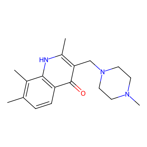 2,7,8-Trimethyl-3-[(4-methylpiperazinyl)methyl]quinolin-4-ol structure