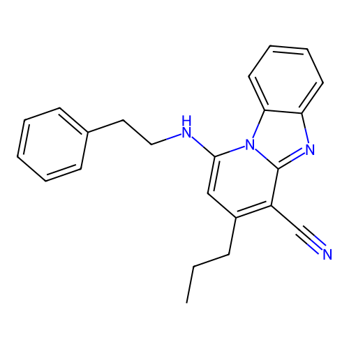 1-((2-Phenylethyl)amino)-3-propylpyrido(1,2-A)benzimidazole-4-carbonitrile structure