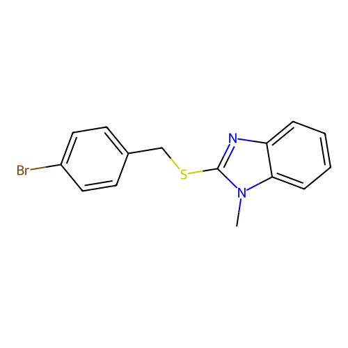 2-(4-Bromo-benzylsulfanyl)-1-methyl-1H-benzoimidazole structure