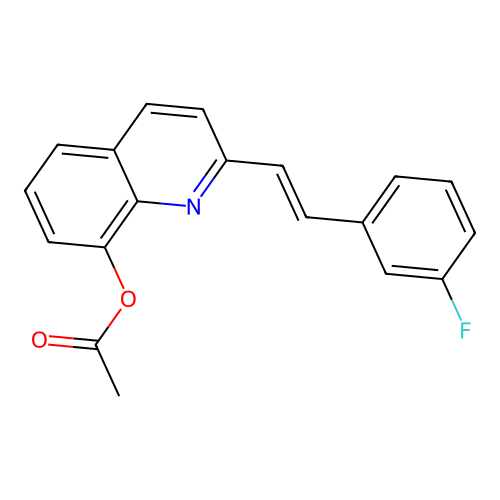 [2-[2-(3-Fluorophenyl)ethenyl]quinolin-8-yl] acetate structure