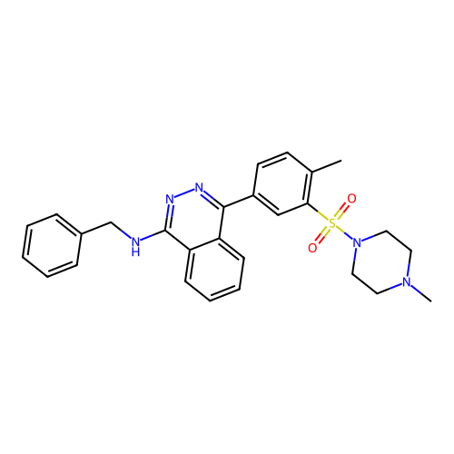 N-benzyl-4-(4-methyl-3-((4-methylpiperazin-1-yl)sulfonyl)phenyl)phthalazin-1-amine structure