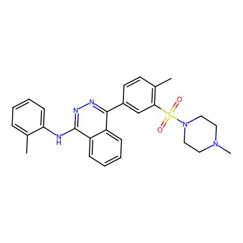 4-{4-methyl-3-[(4-methylpiperazin-1-yl)sulfonyl]phenyl}-N-(2-methylphenyl)phthalazin-1-amine structure