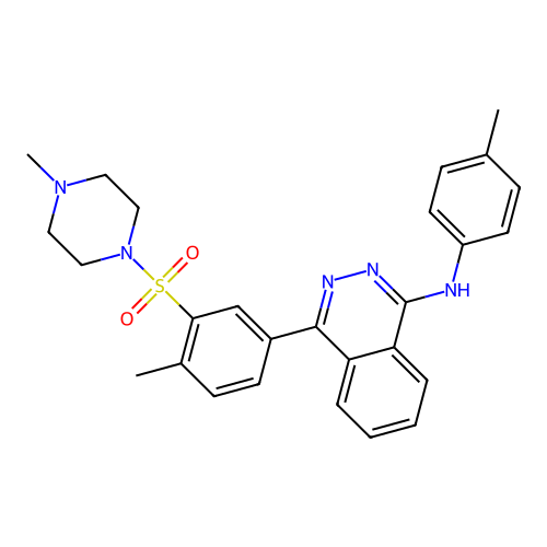 4-{4-methyl-3-[(4-methylpiperazin-1-yl)sulfonyl]phenyl}-N-(4-methylphenyl)phthalazin-1-amine structure