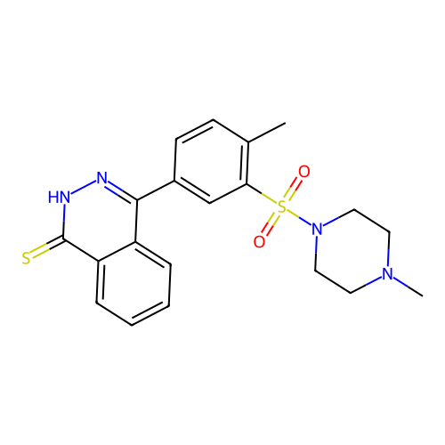 4-{4-methyl-3-[(4-methylpiperazin-1-yl)sulfonyl]phenyl}phthalazine-1(2H)-thione structure