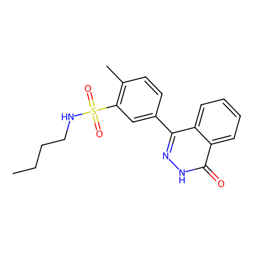 N-butyl-2-methyl-5-(4-oxo-3,4-dihydrophthalazin-1-yl)benzenesulfonamide structure