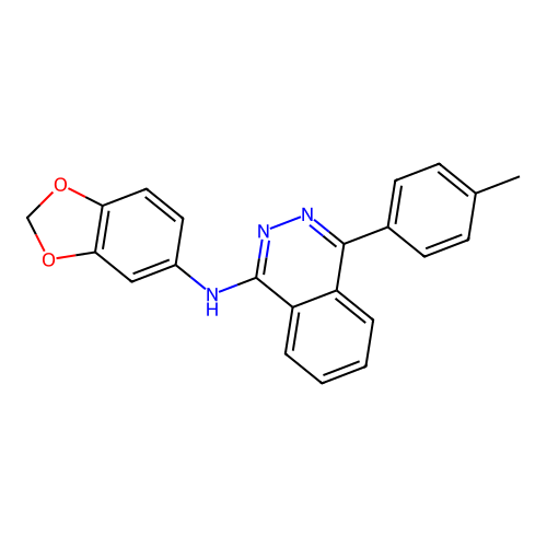 N-(1,3-benzodioxol-5-yl)-4-(4-methylphenyl)phthalazin-1-amine structure
