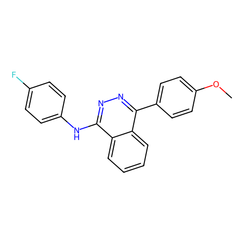 N-(4-fluorophenyl)-4-(4-methoxyphenyl)phthalazin-1-amine structure