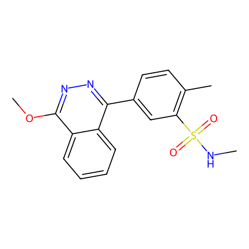 5-(4-methoxyphthalazin-1-yl)-N,2-dimethylbenzenesulfonamide structure