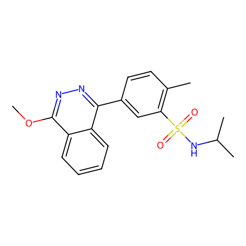 N-isopropyl-5-(4-methoxyphthalazin-1-yl)-2-methylbenzenesulfonamide structure