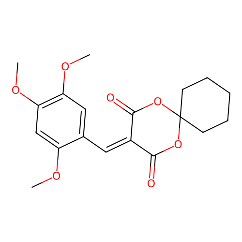 3-(2,4,5-Trimethoxybenzylidene)-1,5-dioxaspiro[5.5]undecane-2,4-dione structure