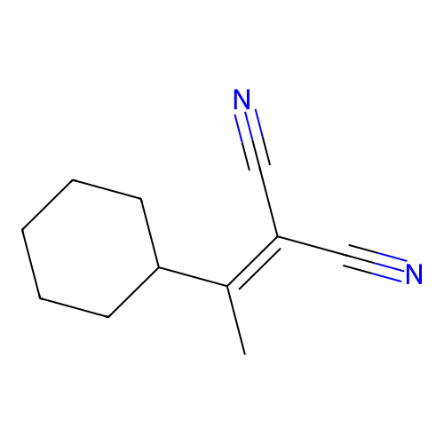 1-环己基亚乙基丙二腈 structure