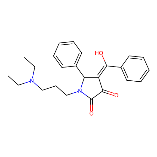 4-Benzoyl-1-(3-diethylamino-propyl)-3-hydroxy-5-phenyl-1,5-dihydro-pyrrol-2-one structure