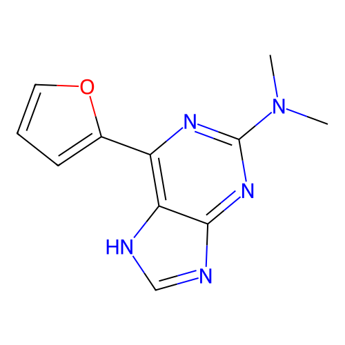 N,N-Dimethyl-6-(2-furyl)-1H-purine-2-amine structure