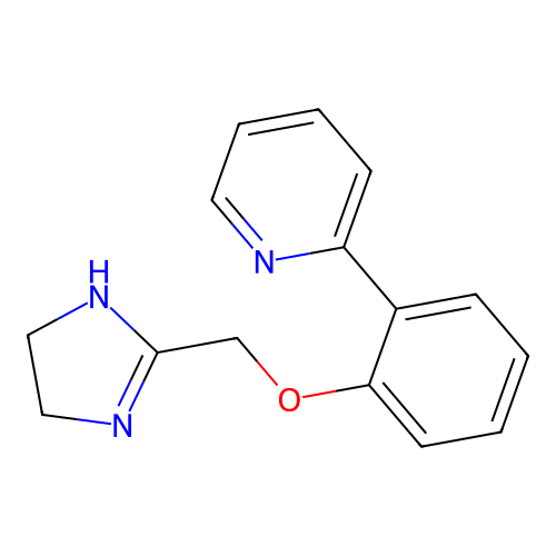 2-[2-(4,5-dihydro-1H-imidazol-2-ylmethoxy)phenyl]pyridine structure