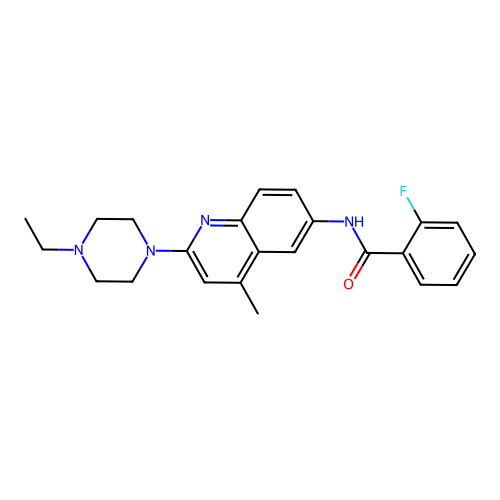 N-(2-(4-Ethylpiperazin-1-yl)-4-methylquinolin-6-yl)-2-fluorobenzamide structure