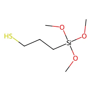 (3-Mercaptopropyl)trimethoxysilane structure