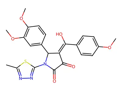 5-(3,4-dimethoxyphenyl)-3-hydroxy-4-(4-methoxybenzoyl)-1-(5-methyl-1,3,4-thiadiazol-2-yl)-2,5-dihydro-1H-pyrrol-2-one structure
