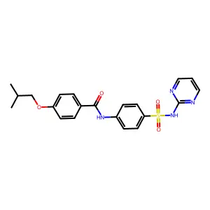 4-(2-methylpropoxy)-N-[4-(pyrimidin-2-ylsulfamoyl)phenyl]benzamide structure