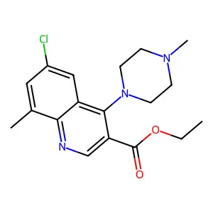 Ethyl 6-chloro-8-methyl-4-(4-methylpiperazin-1-yl)quinoline-3-carboxylate structure