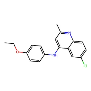 6-chloro-N-(4-ethoxyphenyl)-2-methylquinolin-4-amine structure