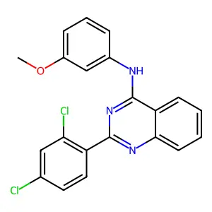 2-(2,4-dichlorophenyl)-N-(3-methoxyphenyl)quinazolin-4-amine structure