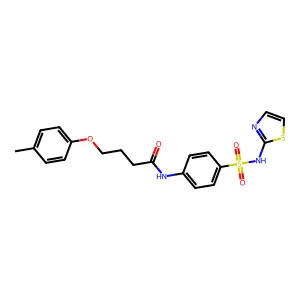 N-[4-(Thiazol-2-ylsulfamoyl)-phenyl]-4-p-tolyloxy-butyramide structure